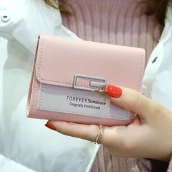 Moda qisqa ayollar hamyonlari PU charm ayollar hashamatli hamyon Hasp kichik hamyon trend brendi tanga hamyoni xonimlar katlanadigan karta sumkasi