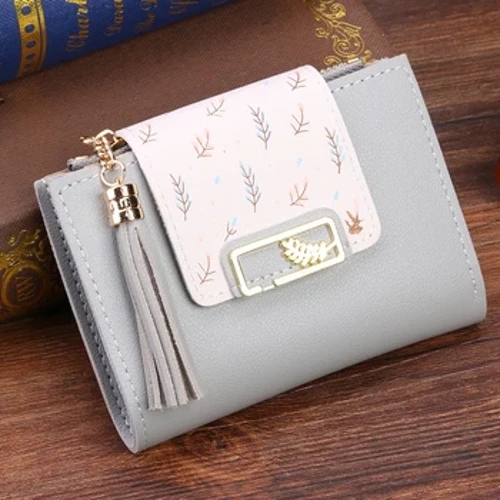 لطيف شرابات المرأة محفظة صغيرة بولي Leather الجلود حافظة للبطاقات الإناث للطي محفظة صغيرة محفظة نسائية للعملات المعدنية حامل بطاقة مخلب حافظة للبطاقات الائتمان