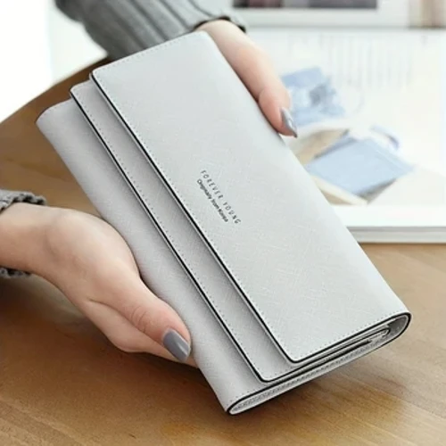 Thương Hiệu Da PU Ví Nữ Chất Lượng Cao 3 Gấp Dài Ví Clutch Ví Đựng Tiền Xu Điện Thoại Bỏ Túi Đựng Dung Tích Lớn
