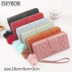 Isiphathi Sekhadi Lesikhumba Labesifazane Elide Lesikhwama Sesikhumba I-Hasp Zipper Coin Purse I-Multi Card Organizer Isikhwama Sesandla Seselula