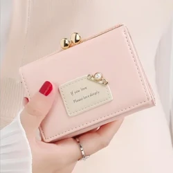 Femmes portefeuilles femme conception courte mode trois fois sac à main Simple mignon étudiant pochette porte-carte porte-monnaie