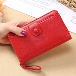 Γυναικεία πορτοφόλια 2022 Lady Long Wallets Τσάντα συμπλέκτη Πορτοφόλια με χρήματα Δερμάτινο μικρό διπλωμένο Γυναικείο νόμισμα Θήκη για κάρτα Carteira Feminina