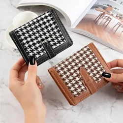 Phong Cách Hàn Quốc Đơn Giản Vintage Crop Ví Nữ Sinh Viên Gấp Tiền Xu Mỏng Hồng Kông Thiết Kế Retro Nhỏ Gọn Đựng Tiền