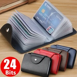 Thẻ Kinh Doanh Chống Trộm ID Thẻ Thời Trang Nữ 24 Thẻ Mỏng Da PU Bỏ Túi Ví Đựng Tiền Xu ví