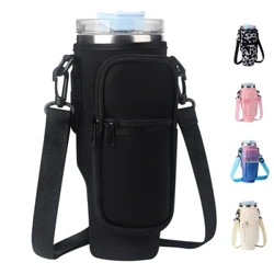 Bolsa porta-garrafa de água Leeseph para copo Stanley de 40 onças com alça Bolsa para garrafa de água com alça de ombro ajustável