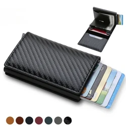 ID Credit Bank Card Holder Wallet Luxury Brand Men Anti Rfid Blocking Protected Magic Leather Slim Mini Small Money Wallets Case