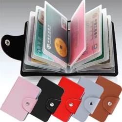 24 Bits na may hawak ng Credit Card Pocket ng Business Bank Card PU Malaking Kapasidad ng Card Cash Storage Clip Organizer Case ID Holder Pouch