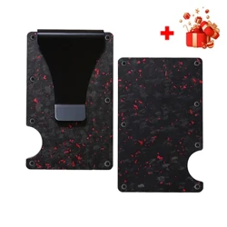 Karbon Fiber Minimalist Ince Cüzdan Carteira Erkekler için Cartera Tarjetero Hombre RFID Cashback Kredi Kartı Tutucu Lüks