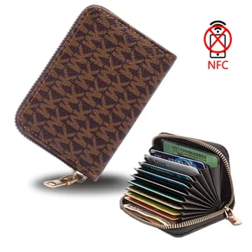 11 Mga May hawak ng Mga Detent Card, Wallet ng Lalaki, Babae, May-hawak ng Credit Card, RFID Blocking Zipper, Pouch ng Card, Protektahan ang Case, Pocket Purse