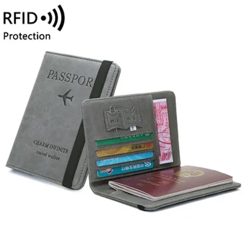 Dây da Pu Túi đựng hộ chiếu RFID Hộ chiếu Vỏ bảo vệ Ví du lịch Túi đựng thẻ Vé Pass Cover