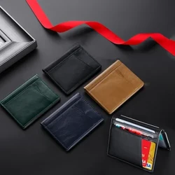 Ví Nam Mềm Siêu Mỏng Ví Da Thật Mini Thẻ Tín Dụng Ví Mỏng Ví Đựng Thẻ Túi Nhỏ Dành Cho Nữ