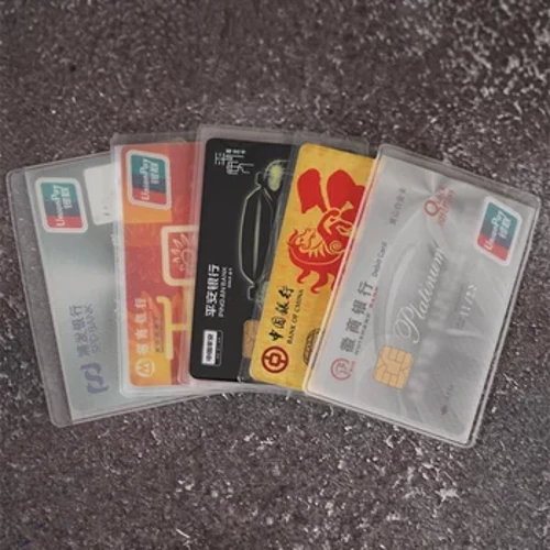 10 stk./parti ID-kortholder Punge Pung Business Kreditkort Cover Tasker Transparent Kort Cover Protector Student Bus