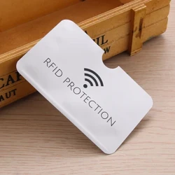 10Pcs Anti Rfid ID Card Holder Anti-theft Card Case Silver Aluminum Credit Card Covers Safety Wallet Laser Blocking Reader
