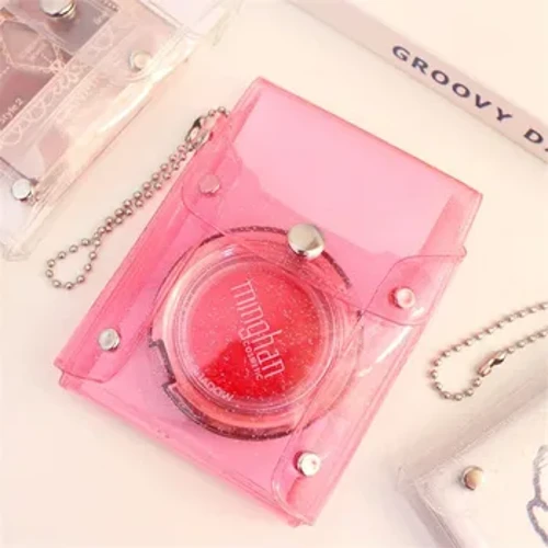 Bozuk para cüzdanı Şeffaf Moda Kadın PVC Temizle Kısa Çanta Glitter Cüzdan Bayanlar Jöle Çanta Kart Vaka Tutucu