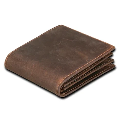 RFID-blockierende Herrengeldbörse aus Ölwachshaut, Vintage, Kuh, echtes Leder, handgefertigte Brieftasche, Münzgeldbörse, kurze Geldbörse