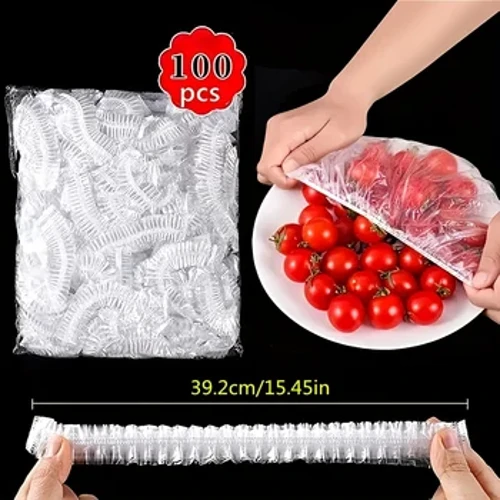 50/100 Chiếc Vỏ Bảo Quản Thực Phẩm Dùng Một Lần Đàn Hồi-Bao Bì Giữ Tươi Cho Nhà Bếp Sử Dụng Ngoài Trời Bao Bì Thực Phẩm Túi Nhựa