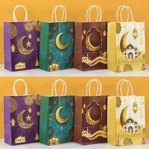 4 Ramadan Giấy Tặng Túi Eid Mubarak Kẹo Đóng Gói Thực Phẩm Trang Trí Ramadan 2024 Kareem Hồi Giáo Hồi Giáo Lễ Hội Dự Tiệc Cung Cấp