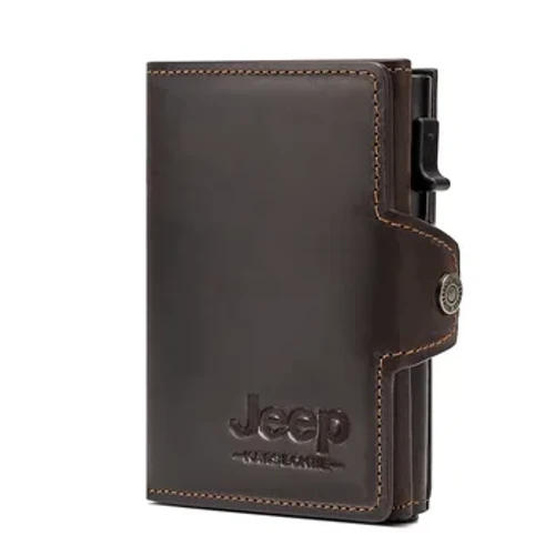 Ví Nam Da Thật Ví Ngắn Nhỏ Kẹp Tiền RFID Chặn Tín Dụng Tự Động Đựng Thẻ Với Dịch Vụ Khắc Miễn Phí