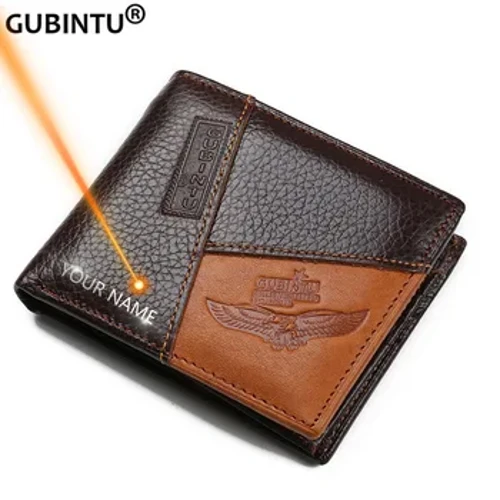 GUBINTU Da Thật Chính Hãng Da Nam Ví Đồng Xu Bỏ Túi Dây Kéo Ví Da Nam Thật Với ​​Đồng Tiền Ví Nam Cao Cấp Đại Bàng cartera