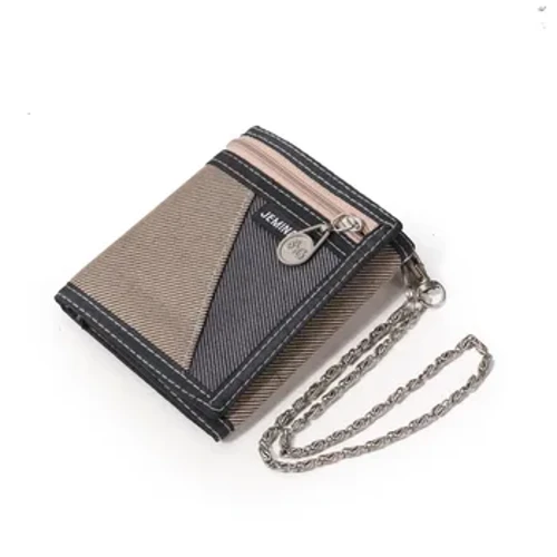 Män s hopfällbar liten handväska Trifold Sport Pengar Kontanthållare Födelsedagspresent Kort Clutch