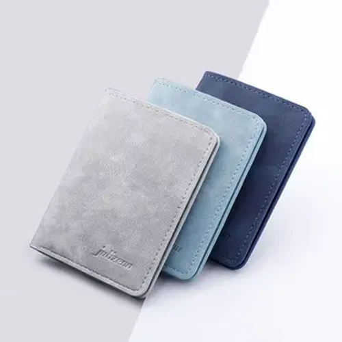 Phong Cách Mới Mini Mỏng Ví Đựng Thẻ Ví Đựng Tiền Xu Đựng Thẻ Ngắn Dọc Da PU Ví Đổi Tiền túi