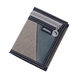 Män s hopfällbar liten handväska Trifold Sport Pengar Kontanthållare Födelsedagspresent Kort Clutch