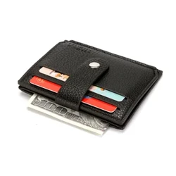 2023 Business Men Credit Card Bag Zipper at Hasp Multifunction Coin Purse High Quality PU Leather Coin Wallet ID Holders