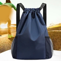 Chwaraeon Drawstring Backpack Chwaraeon Ffitrwydd Teithio Awyr Agored Sachpack Merched a Dynion Capasiti Mawr Campfa Nofio Traeth Bagiau Bag Pêl-fasged