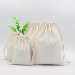 Zhuangshijie Ansawdd Grand Cotton Bach Drawstring Pouch Cartref Cynhwysedd Mawr Bagiau Storio Maint Mawr Bara Bwyd Sachau Cludadwy