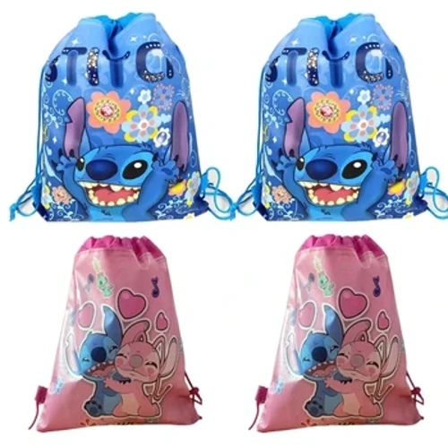 12 ชิ้น Disney Lilo Stitch Mickey Minnie เมาส์ไม่ทอกระเป๋าสตางค์เด็กว่ายน้ำโรงเรียนกระเป๋าเป้สะพายหลังของขวัญวันเกิด