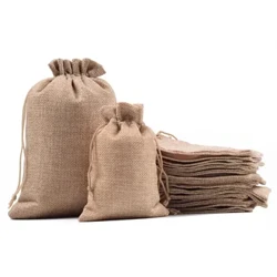 Hanfbeutel, Kordelzug, Leinenbündeltasche, Ornamente, Geschenk-Aufbewahrungstasche, staubdicht, kleiner Stoffbeutel für Kräuter