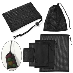 Borsa portaoggetti con coulisse in rete di nylon resistente Borsa multiuso per attività all'aperto da viaggio a casa