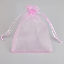 50pc / Lot 15x20cm Uly çyzgyly Organza sumkasy