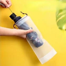 Bagiau Plastig Matte Tryleu Ymbarél Storio Bag Ambarél Cludadwy Llinynnol Drawstring Gorchudd Storio Cartref Trefnydd Storio