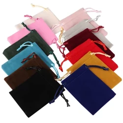 15pcs/Lot 7x9cm Soft Velvet Drawstring Bag for Lipstick Jewely Rings Earrings Package