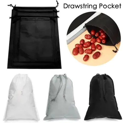Bolsillo con cordón, bolsa de almacenamiento de bolsillo de viaje a prueba de polvo, bolsas con cordón, almacenamiento de zapatos no tejido