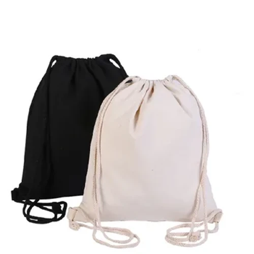 ผ้าใบกระเป๋าไหล่ Drawstring Bundle กระเป๋า Custom Creative ช้อปปิ้งนักเรียนกระเป๋าเป้สะพายหลังกระเป๋าผ้าฝ้ายกระเป๋า 34*43 ซม