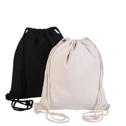 ผ้าใบกระเป๋าไหล่ Drawstring Bundle กระเป๋า Custom Creative ช้อปปิ้งนักเรียนกระเป๋าเป้สะพายหลังกระเป๋าผ้าฝ้ายกระเป๋า 34*43 ซม