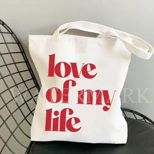 Love of My Lift indkøbstaske Harry Inspireret mulepose Harry's House sidetaske til damegave Søde muleposer Lærreds shoppertaske
