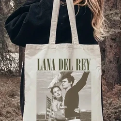 1 Chiếc Vintage Lana Del Rey Ldr Thuyền Buồm Đồ Họa Canvas Tote Đeo Vai Túi Shopper Bảo Quản Túi Du Lịch Túi Xách & Mua Sắm Tặng túi
