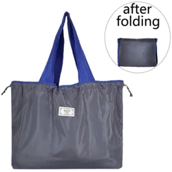 ʻEke Kūʻai ʻo Nylon Drawstring Ka Waihona Nui ʻO ka waihoʻoluʻu maʻemaʻe ʻo Sturdy Portable Tote huakaʻi huakaʻi hale kūʻai hiki ke hoʻohana hou ʻia.