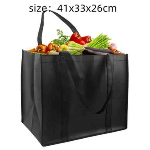 Netkane crne i sive jednostavne sklopive prijenosne ekološki prihvatljive torbe velikog kapaciteta za višekratnu upotrebu Duty Shopping Bags Totes Ručna torba