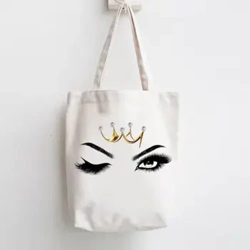 In Hình Shop Nữ Thanh Lịch Xu Hướng Dễ Thương Túi Tote Thanh Lịch Kẻ Mắt Xu Hướng Túi Cầm Tay Đeo Vai Túi Vải Thông Thường Mua Sắm Bé Gái