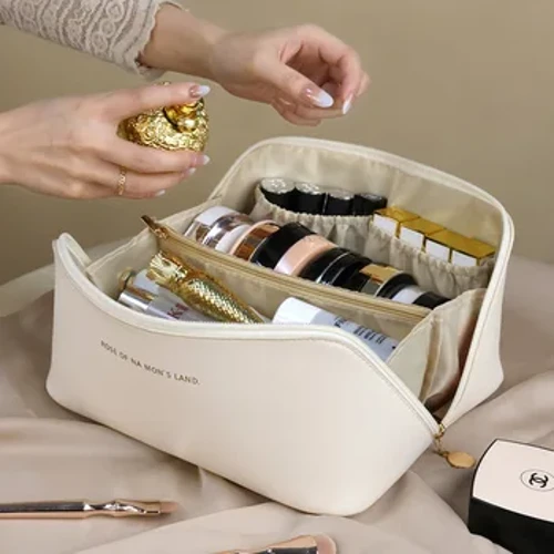 ʻIli Nui Hiki i ka hele ʻana i ka ʻeke hoʻomaʻemaʻe hiki ke lawe ʻia i nā wahine make-up Case Waterproof Multifunctional Toiletry Organizer Storage Bag