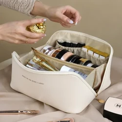 Isikhwama Sesikhumba Esinamandla Okuhamba Sokuhamba Ngesikhwama Sezimonyo Sabesifazane Esiphathekayo Ikesi Lezinto Ezingangeni Manzi Isikhwama Sesitoreji Se-Toiletry Multifunctional Multifunctional