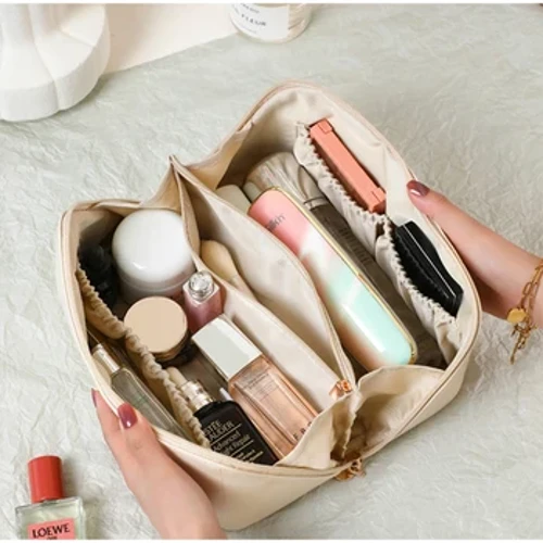 Kulit Kapasitas Besar Tas Kosmetik Perjalanan Portabel Case Tahan Air Multifungsi Perlengkapan Mandi Organizer Tas Penyimpanan 4 Warna