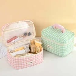 Perséinlechkeet Frae Tote Kotteng Make-up Bag Portable Grouss Kapazitéit Reesorganisator Kosmetesch Wäschbeutel Dammen Make-up Späicherbeutel