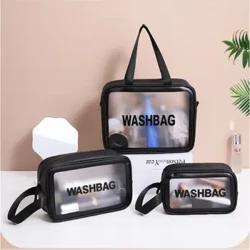 Mála Nigh Taistil Inaistrithe Mná Makeup Uiscedhíonach Trédhearcach Pouch Stórála Cumas Mór Eagraí Cosmaideacha Áilleacht Mná Cás