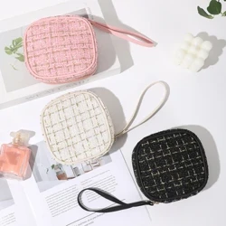 Simple Mini แต่งหน้ากระเป๋าสุภาพสตรีแบบพกพาลิปสติก Key เหรียญข้อมูล Line Organizer กระเป๋าสาวผ้าอนามัย Tote กระเป๋า
