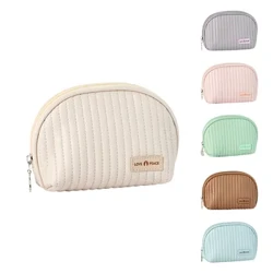 Bærbar pige læder makeup taske Kvinder Kosmetik taske Udendørs Vandtæt toiletartikler Organizer Kvinde skønhed Tasker Makeup Organizer